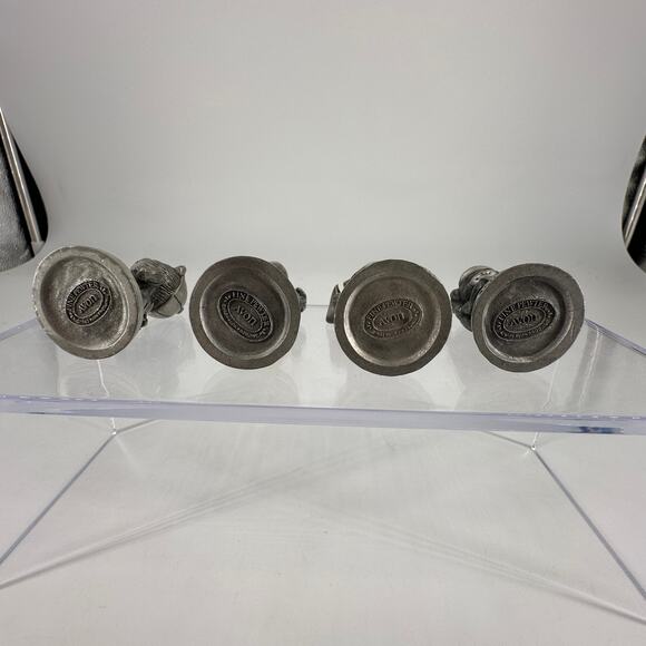 Vintage Avon Benjamin J. Bearington Fine Pewter Figurine Set 4 with Boxes & Bags - Picture 3 of 10